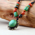 Ethnic Style Turquoise Pendant Accessory Short Paragraph