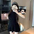 Knitted Chic Waist-Cinching Cable-Knit Sleeveless Vest