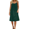 Women's Solid Color Spaghetti Strap Backless Dress - Sleeveless Summer Bodycon Fit Casual Evening Dress For Daily Wear Holiday Outfit
