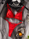 Triangle Cup Beauty Back Underwear Two-piece Set